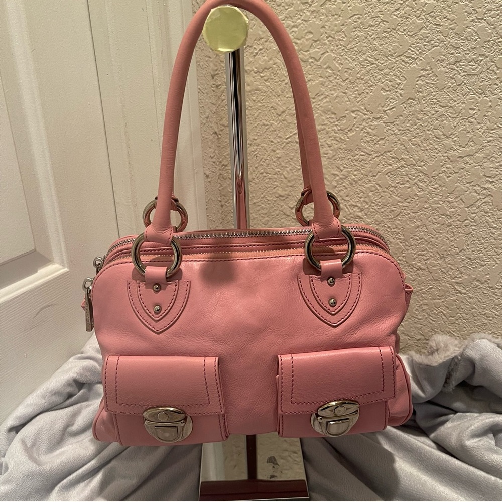 Marc Jacobs “Blake” baby pink leather made in Italy satchel handbag - Picture 3 of 16